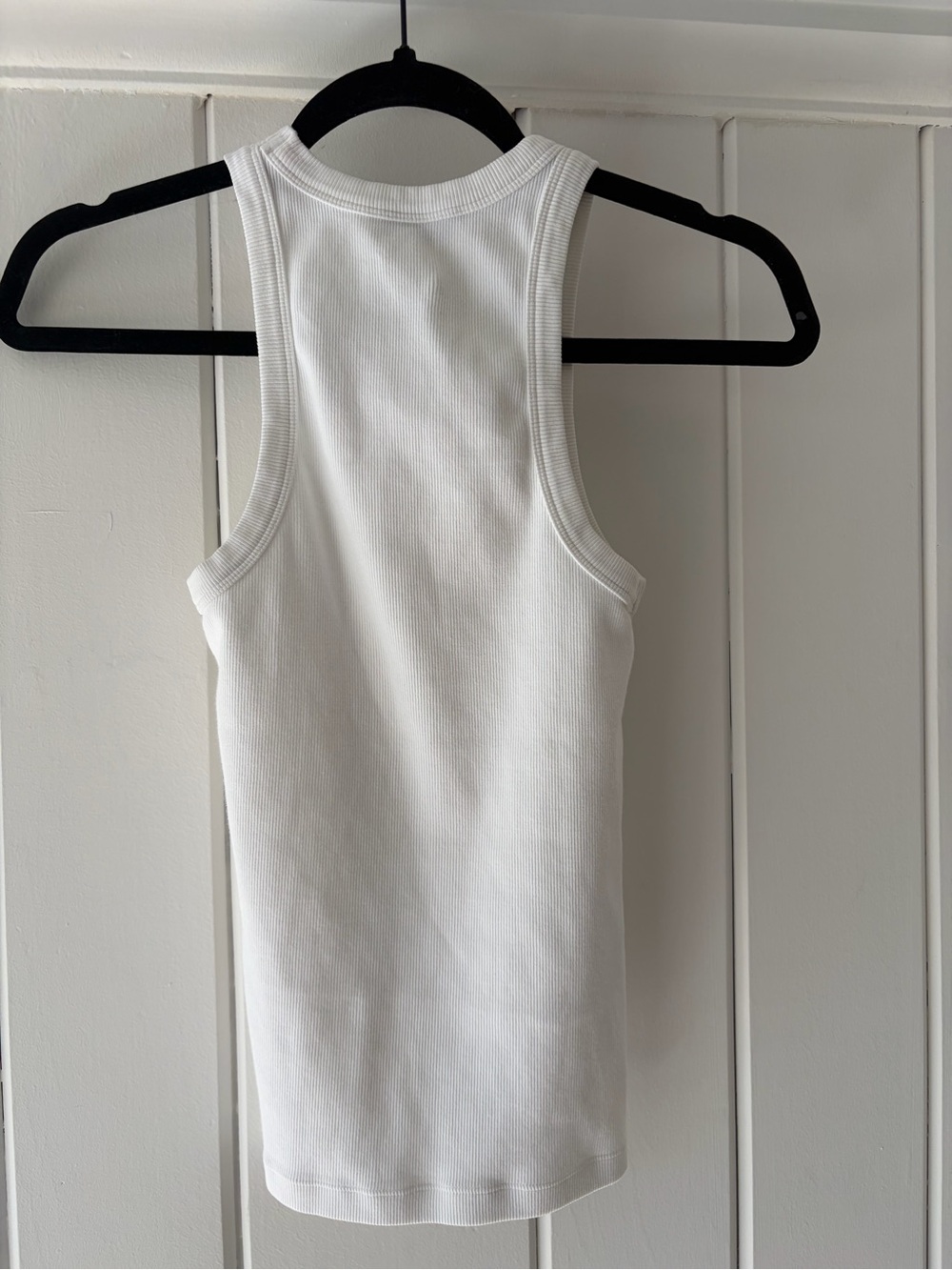 Anine Bing White Ribbed Racerback Tank - Picture 3 of 3